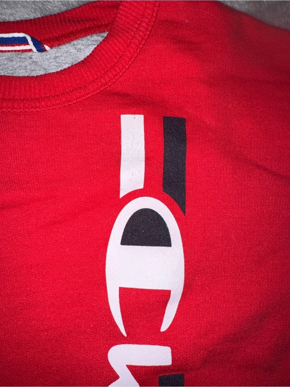 Mens Champion Crewneck Sweatshirts Bundle Gray & Red